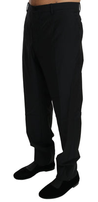 Dolce & Gabbana Elegant Black Virgin Wool Dress Pants