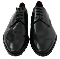 Dolce & Gabbana Elegant Black Leather Derby Shoes