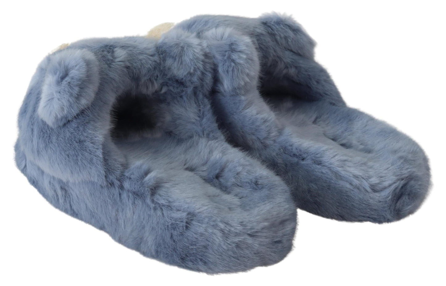 Dolce & Gabbana Chic Teddy Bear Blue Loafers Shoes