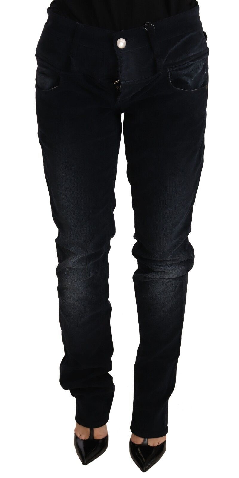 Acht Elegant Dark Blue Slim-Fit Denim