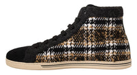 Dolce & Gabbana Beige High Top Fashion Sneakers