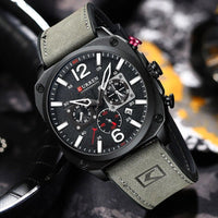 Heritage Business Leather Quartz Wristwatch