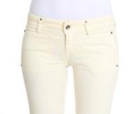 Costume National Chic Off-White Flared Designer Jeans