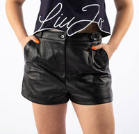 Dolce & Gabbana Black Lambskin Women Short