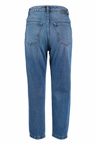 Yes Zee Blue Cotton Women's High-Waisted Jean