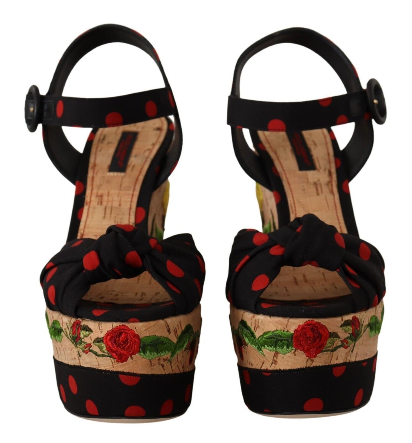 Dolce & Gabbana Multicolor Silk Blend Platform Heels