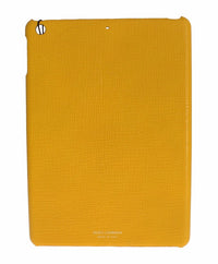 Dolce & Gabbana Chic Yellow Leather Tablet Case