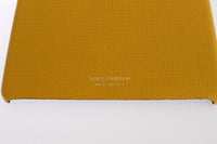 Dolce & Gabbana Chic Yellow Leather Tablet Case