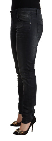 Acht Sleek Black Washed Slim Fit Jeans