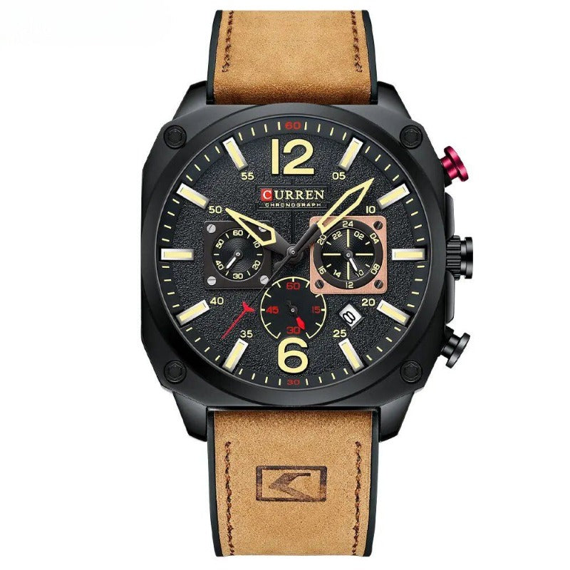 Heritage Business Leather Quartz Wristwatch