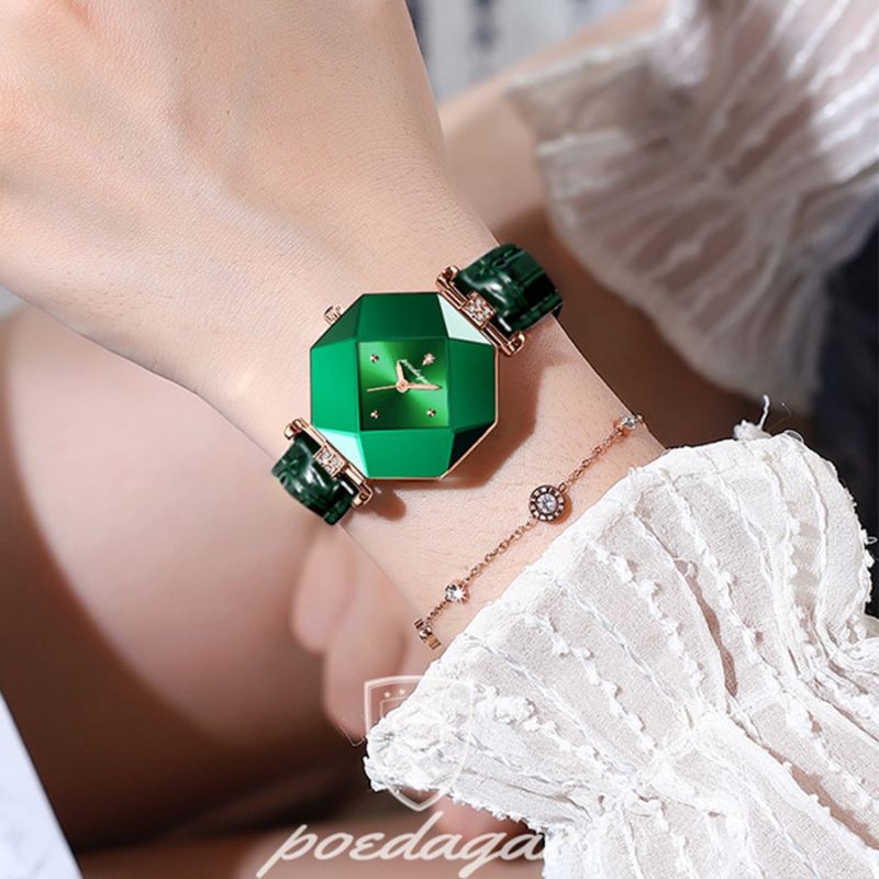 Emerald Luxe Diamond Quartz Watch