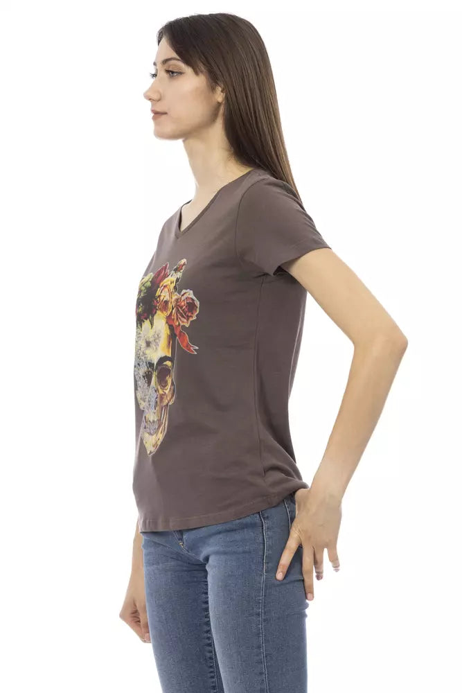 Trussardi Action Brown Cotton Women T-Shirt