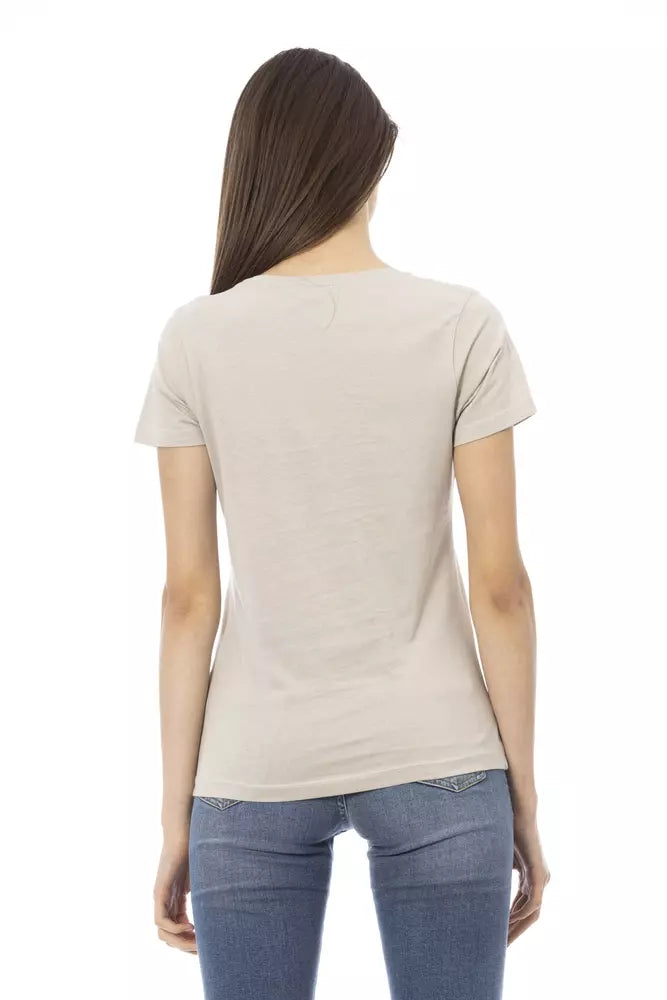 Trussardi Action Beige Cotton Women T-Shirt