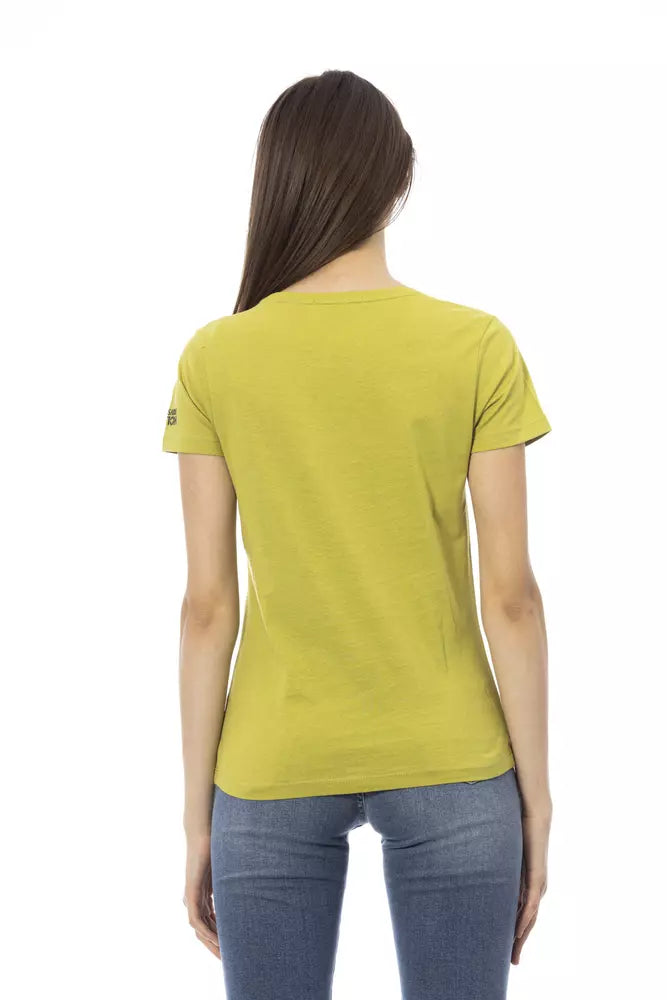 Trussardi Action Green Cotton Women T-Shirt