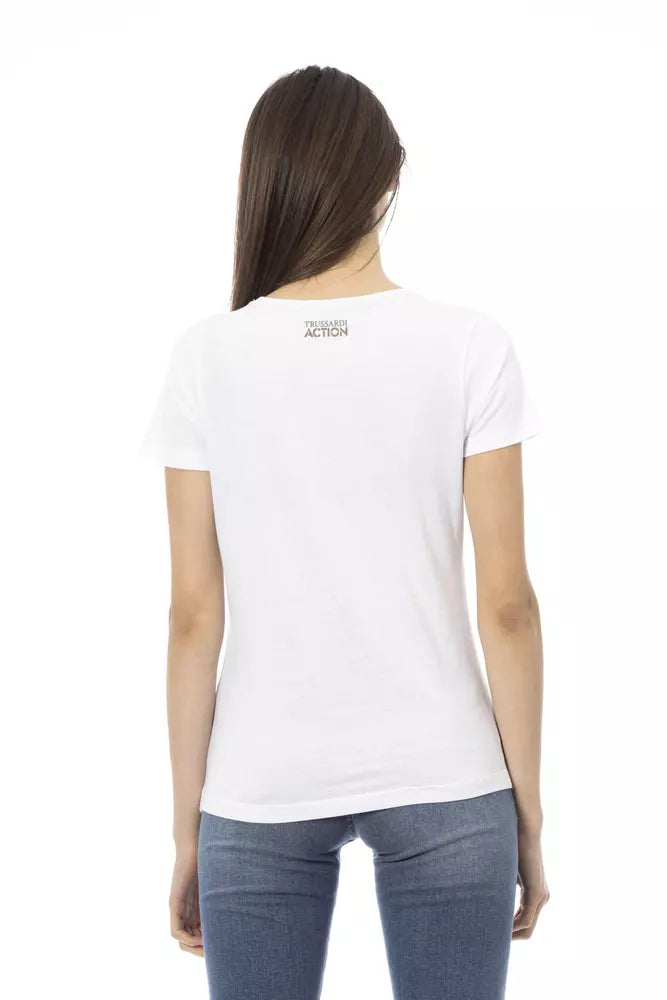 Trussardi Action White Cotton Women T-Shirt