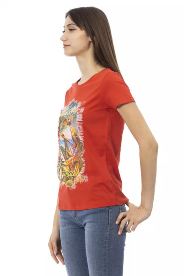 Trussardi Action Red Cotton Women T-Shirt