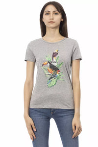 Trussardi Action Gray Cotton Women T-Shirt