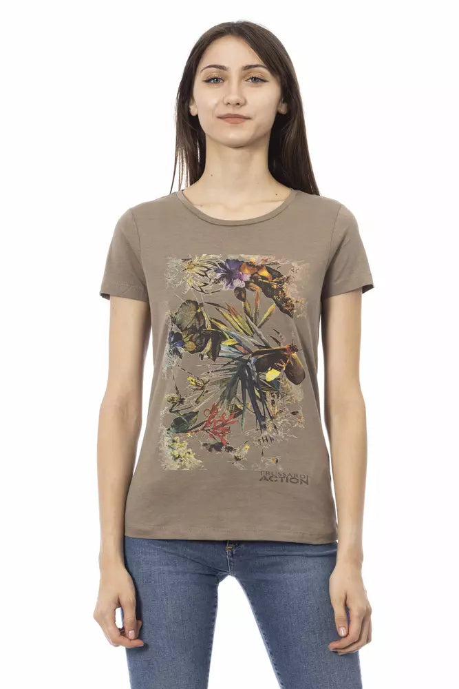 Trussardi Action Brown Cotton Women T-Shirt