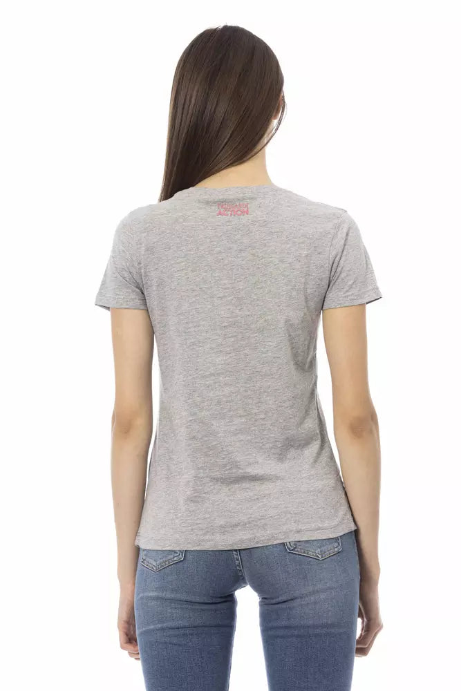 Trussardi Action Gray Cotton Women T-Shirt