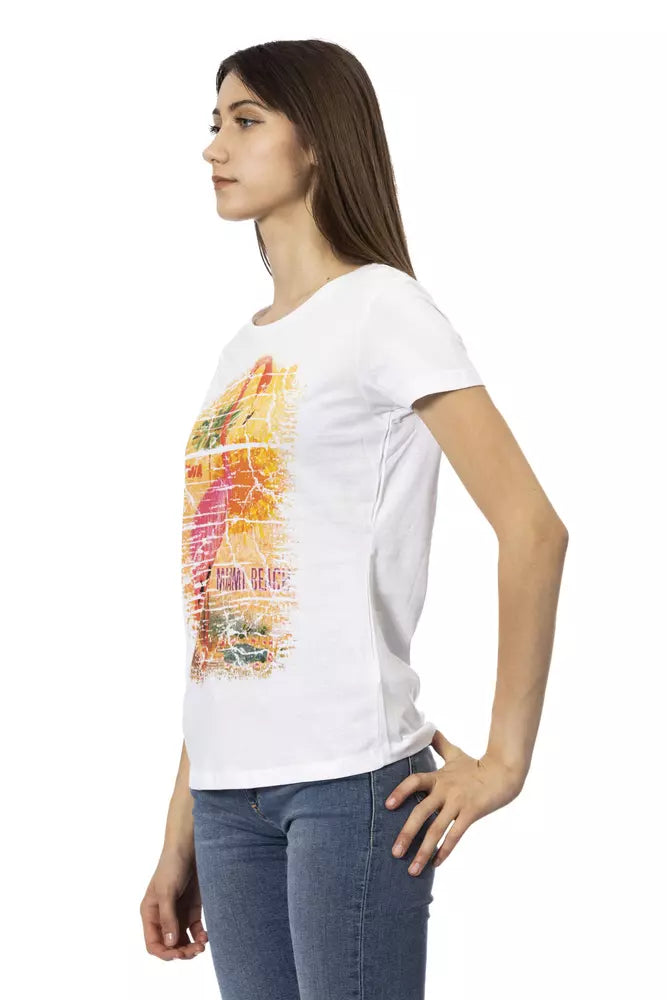 Trussardi Action White Cotton Women T-Shirt