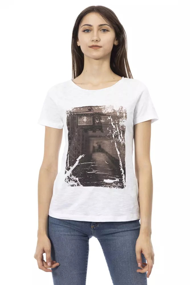 Trussardi Action White Cotton Women T-Shirt