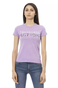 Trussardi Action Purple Cotton Women T-Shirt