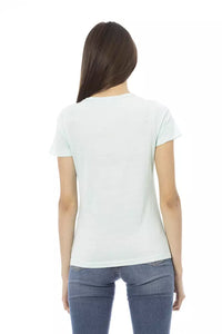 Trussardi Action Light Blue Cotton Women T-Shirt