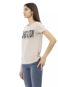 Trussardi Action Beige Cotton Women T-Shirt