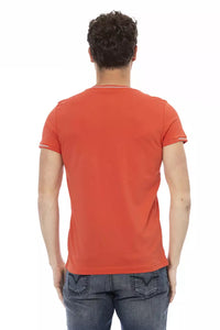 Trussardi Action Orange Cotton Men T-Shirt