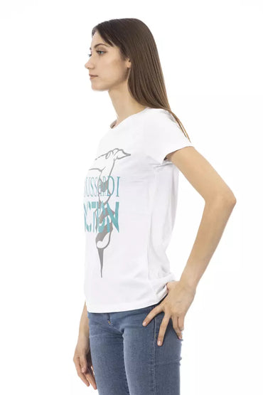 Trussardi Action White Cotton Women T-Shirt