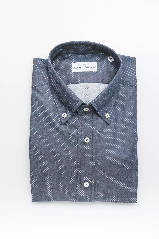 Robert Friedman Blue Cotton Men's Shirt