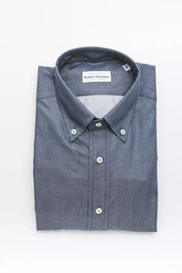 Robert Friedman Blue Cotton Men's Shirt