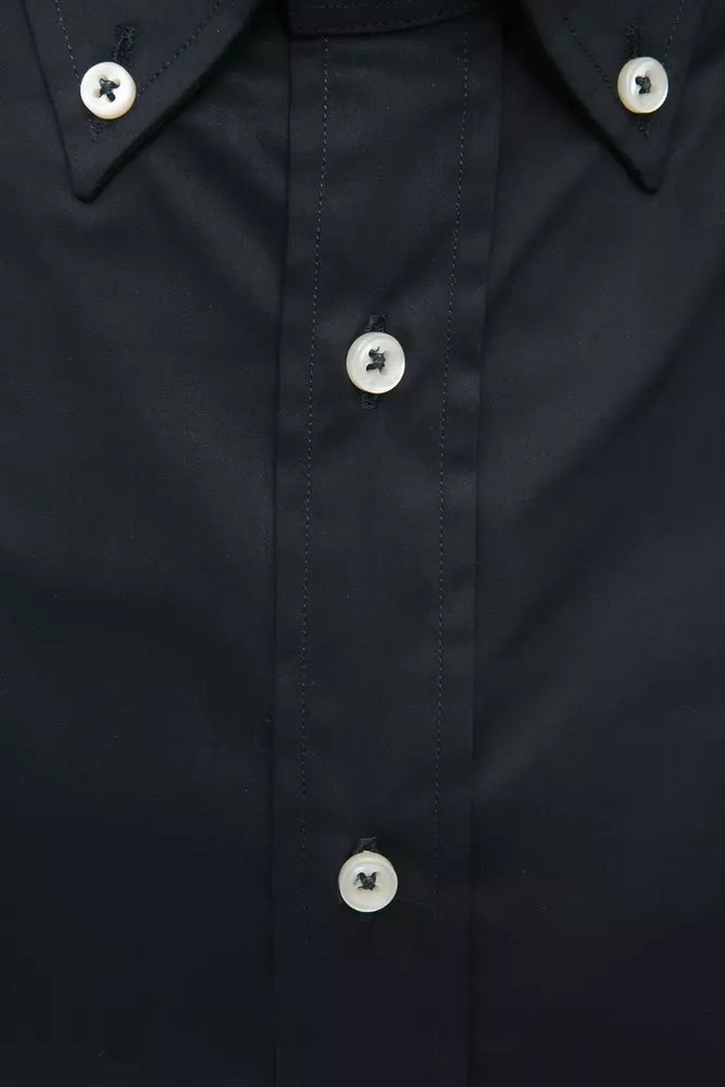 Robert Friedman Black Cotton Men Shirt