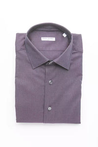 Robert Friedman Burgundy Cotton Men Shirt