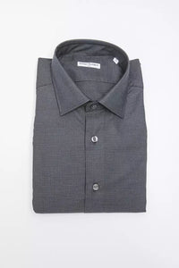 Robert Friedman Black Cotton Men Shirt