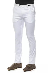 PT Torino White Cotton Men Trouser