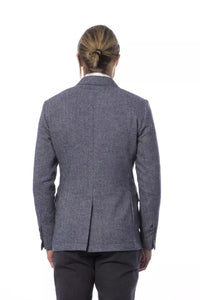 Verri Blue Wool Men Blazer