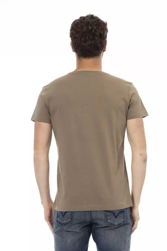 Trussardi Action Brown Cotton Men T-Shirt