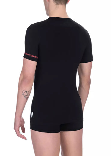 Bikkembergs Black Cotton Men T-Shirt