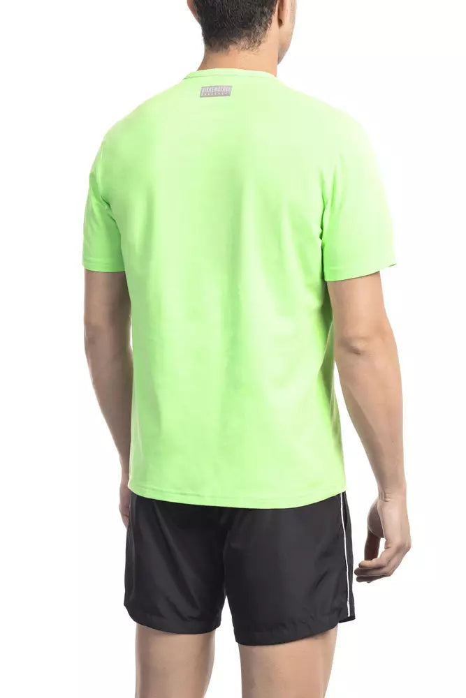 Bikkembergs Green Cotton Men T-Shirt