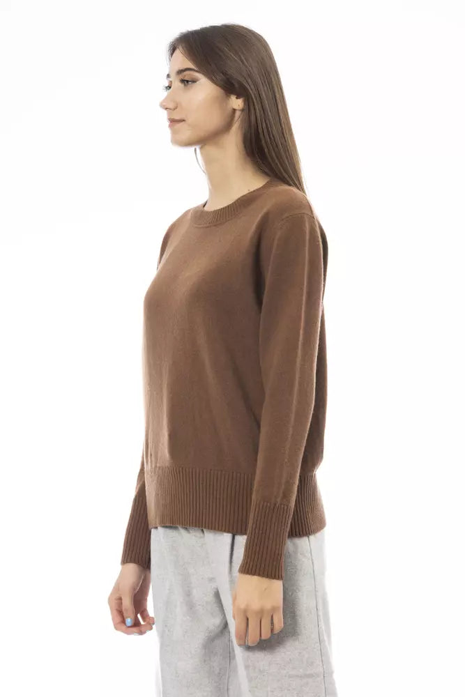 Alpha Studio Brown Cashmere Women Sweater