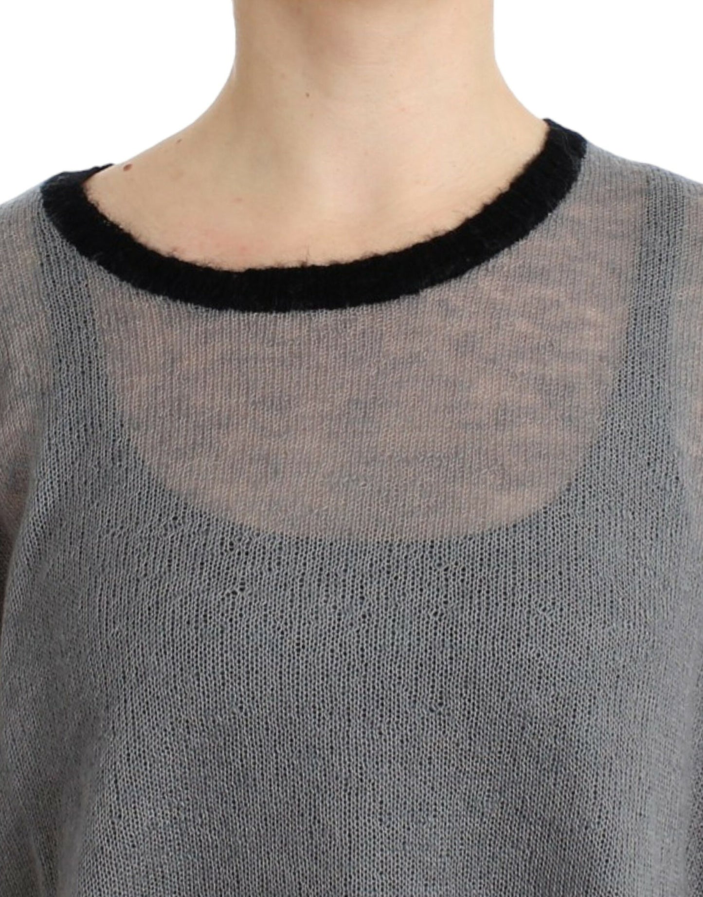 Costume National Chic Asymmetric Embellished Knit Sweater