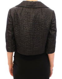 Dolce & Gabbana Elegant Black Bolero Shrug Jacket