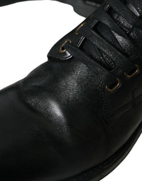 Dolce & Gabbana Elegant Black Horse Leather Ankle Boots