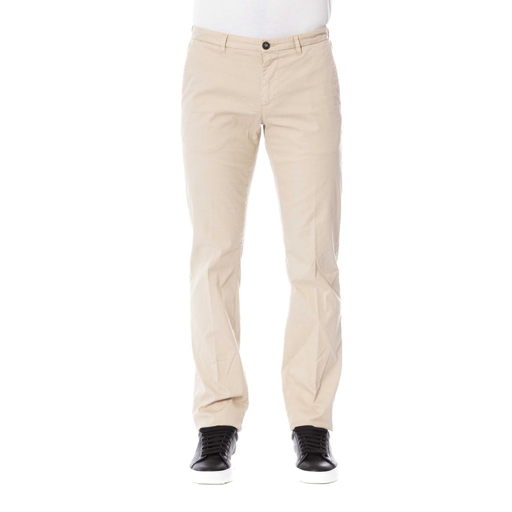 Trussardi Beige Cotton Men Trouser