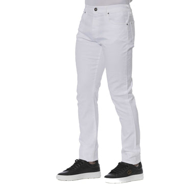 Trussardi Jeans White Cotton Men Jean