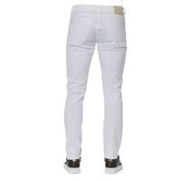 Trussardi Jeans White Cotton Men Jean