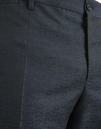 Dolce & Gabbana Blue Wool Men Skinny Dress Pants