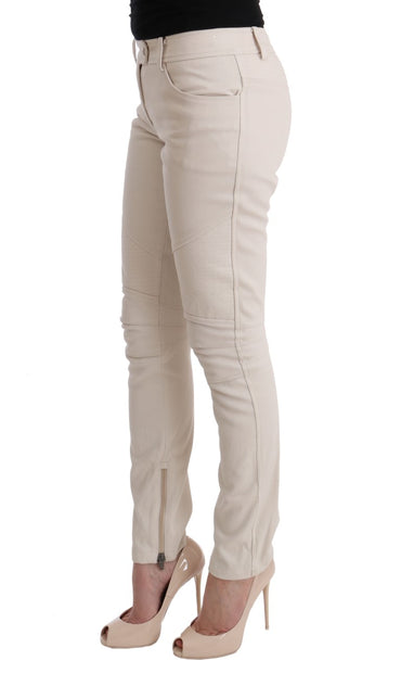 Ermanno Scervino Chic White Slim Fit Denim Treasure