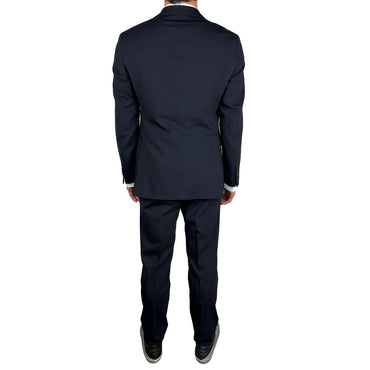 Aquascutum Blue Wool Men's Italian Crafted Suit